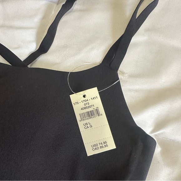 New Aerie Sz Large Black Romper Dress - Picture 3 of 6